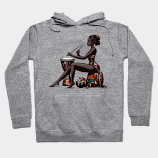 Afrocentric Woman Drum Hoodie